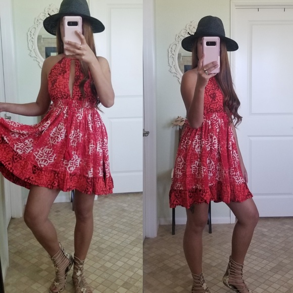Free people flowy halter dress 💕host pick - Picture 4 of 8
